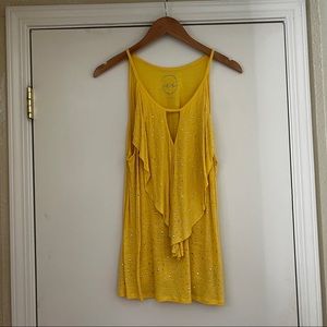 INC Yellow studded tank